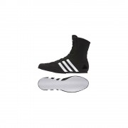 Боксерки Adidas Box Hog 2 (черные с белой подошвой) фото
